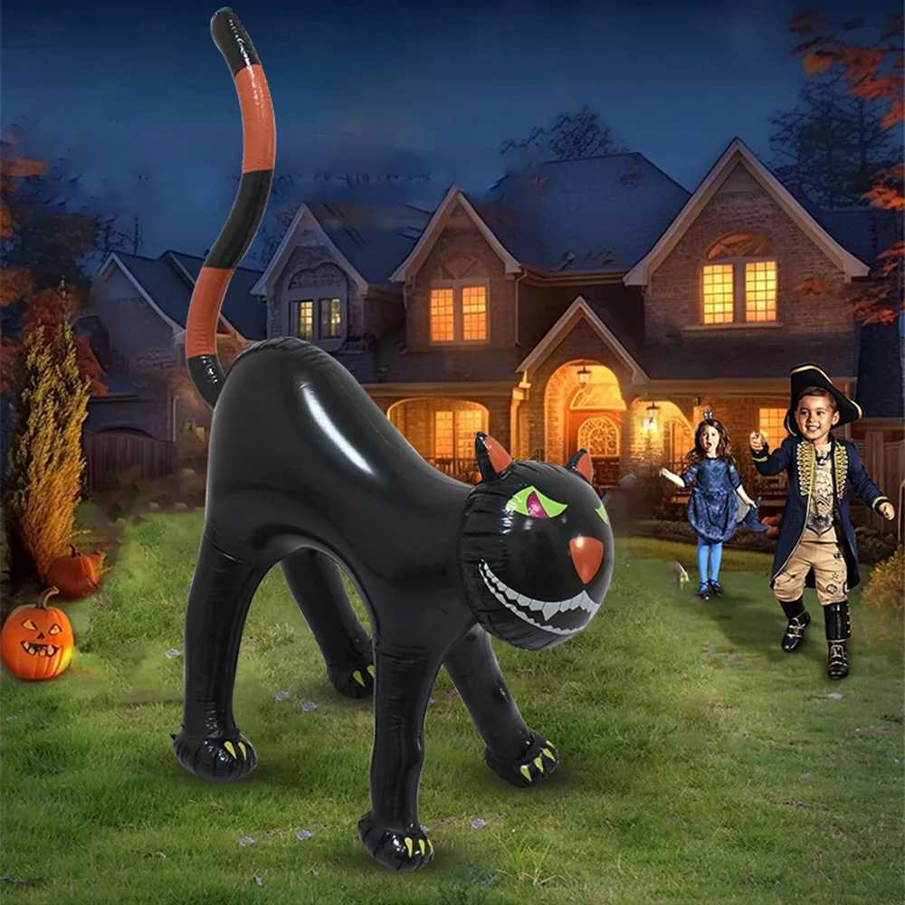 1pcs Halloween Decoration Inflatables Toys Black Cat Balloon Halloween Outdoor Lawn Decoration Garden Courtyard Prop Decoration X250805