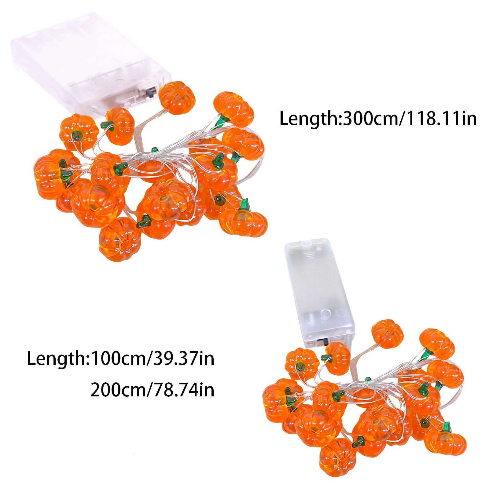 Pumpkin Horror Eyeballs LED String Lights Portable USB 20 40 LEDs Halloween Party Decoration for Home Bar Atmosphere Decor XJ250804