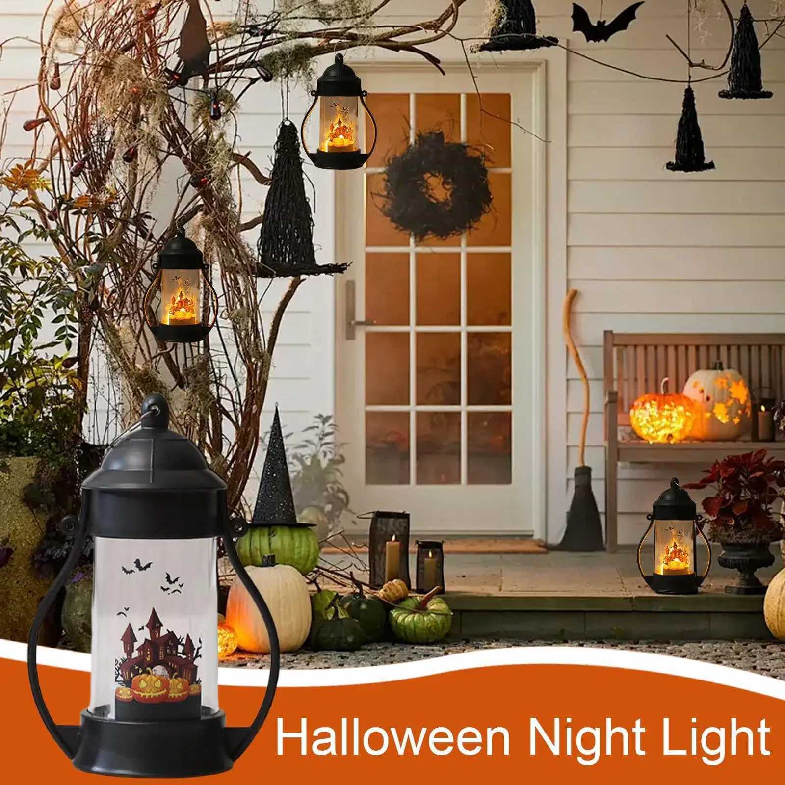 Halloween Lantern Skull Pumpkin Decor LED Night Lights Battery Operated Halloween Decorations Home Decor for Living Room Bedroom XJ250804