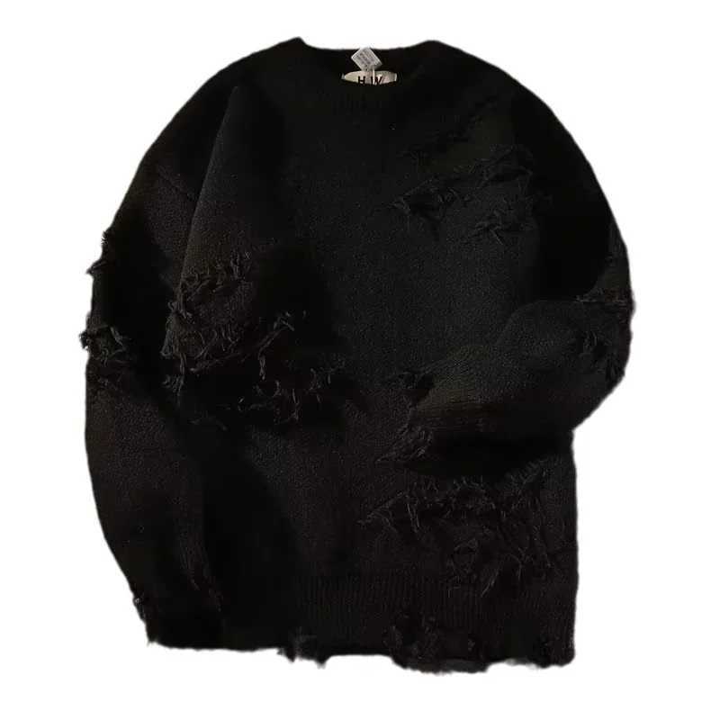 Vintage American Style Knitted Sweater For Men And Women Casual Loose Fit Long Sleeve Crew Neck Pullover High Street Fashion XJ250805