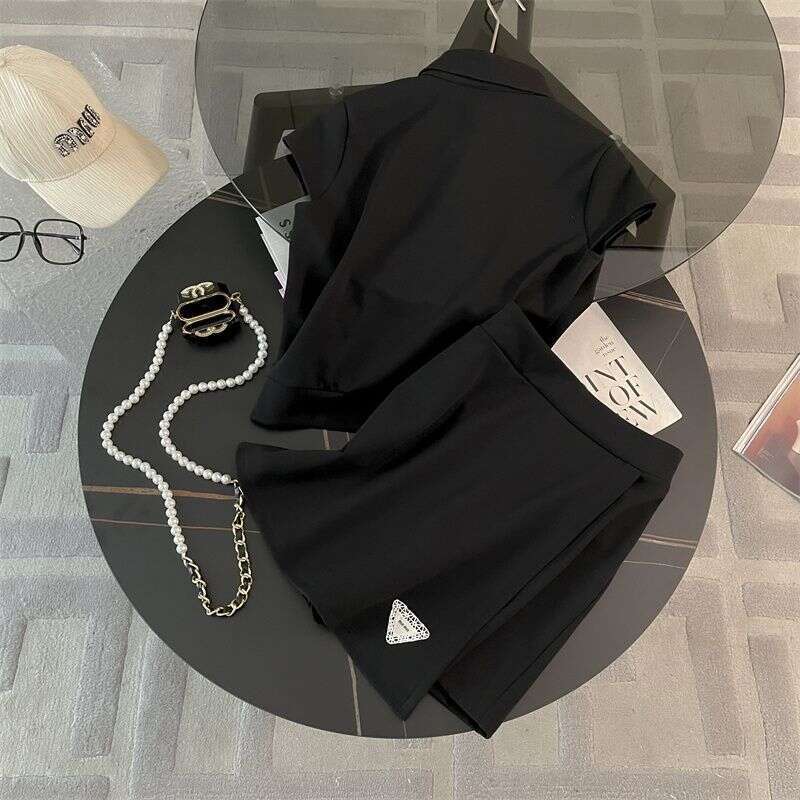 Chic Ladies' Athletic-Inspired Polka Dot Top Bottoms Combo Featuring a Refined V-Cut Hem