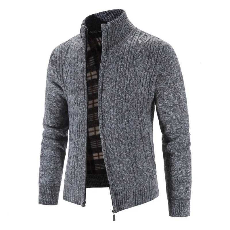 Men Jackets Cardigans Winter Casual Sweatercoats Warm Sweaters Male Stand-up Collar Slim Fit Sweaters Coats Winter Clothes 3XLXJ250805