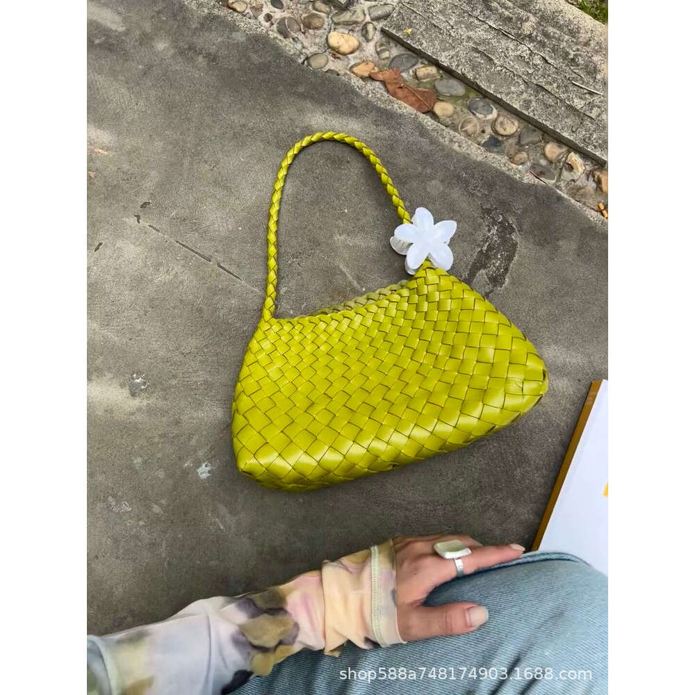 dhpet_wholesale French Handmade Woven Dumpling for Women Versatile Niche Vintage Underarm Bag Basket Shoulder Handbag