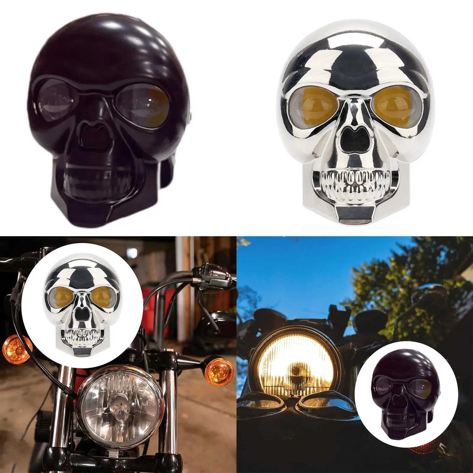 Motorcycle LED Skull Headlight Easy to Install Premium Practical Replacement XJ250804