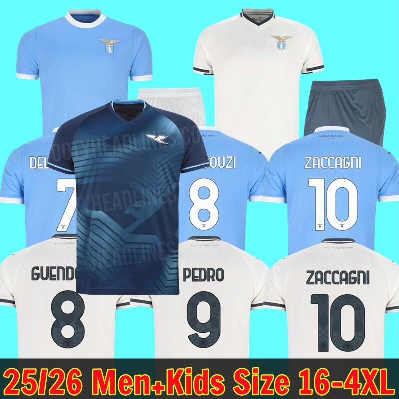 3XL 4XL Lazios 25 26 Soccer Jerseys MARUSIC home away 3rd 125-year Anniversary ROVELLA 2025 Football Shirt Uniforms ZACCAGNI GUENDOUZI Men Kids Kits 99