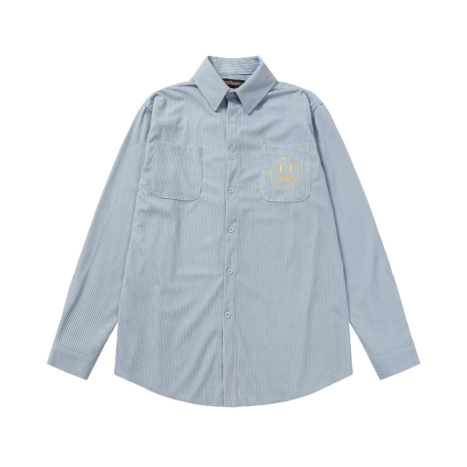 DREW HOUSE Smiling Embroidery logo Men's Clothing autumn and winter designer niche American retro loose denim jacket shirt