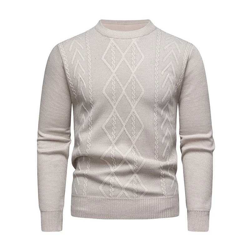 2025 New Mens Casual Sweater Round Neck Long SLeeve Knitted Sweater Pattern Fashion Versatile TopXJ250805
