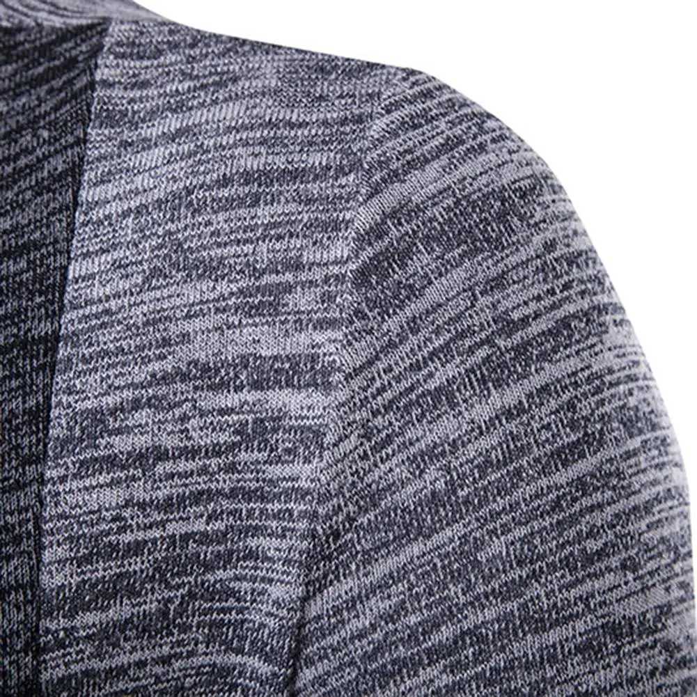 New Retro Mens Sweater Mens Cardigan Stitching Contrast Color Long-sleeved Slim-fit Sweater Jacket Mens Winter Jacket XJ250805