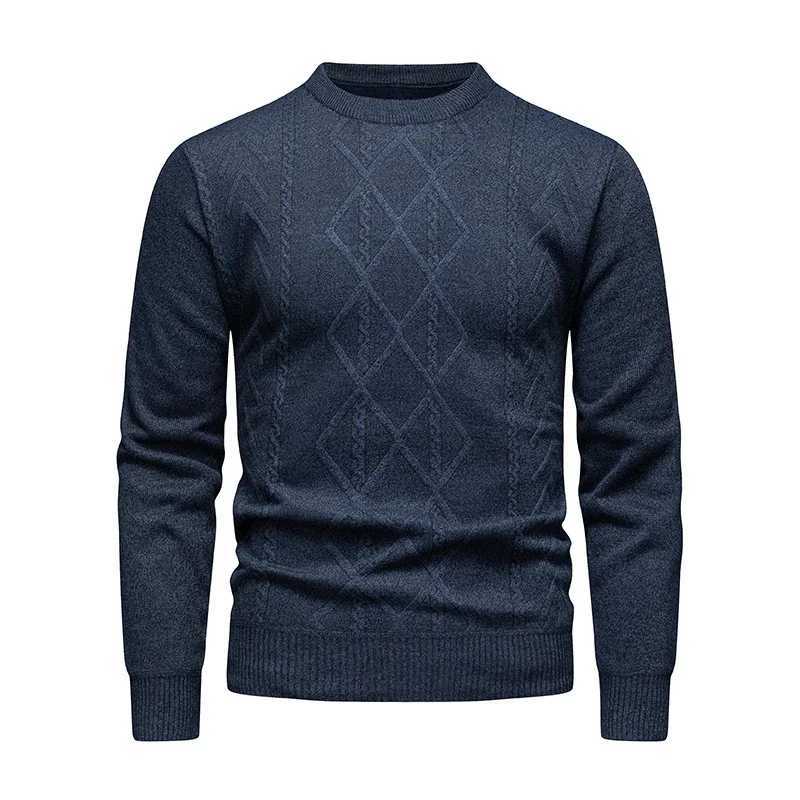 2025 New Mens Casual Sweater Round Neck Long SLeeve Knitted Sweater Pattern Fashion Versatile TopXJ250805