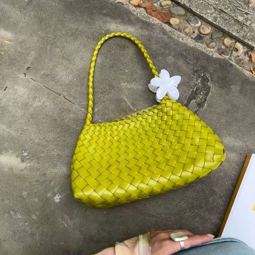 dhpet_wholesale French Handmade Woven Dumpling for Women Versatile Niche Vintage Underarm Bag Basket Shoulder Handbag
