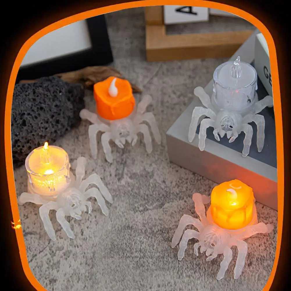 12 PCS Halloween Tea Lights Candles Battery Operated Flameless LED Candles Tealights Spooky for Halloween Party XJ250804