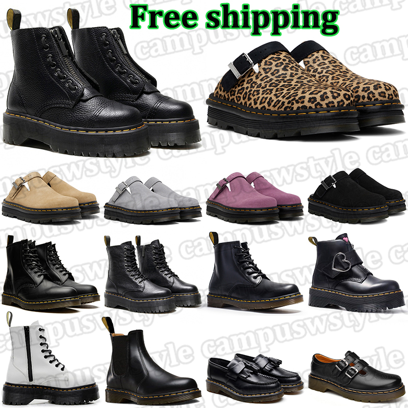Free shipping designer dr martine boots for men women Leather Work Platform Ankle Boot Black Cowboy Boots mens womens booties dr martenshoes outdoor shoes