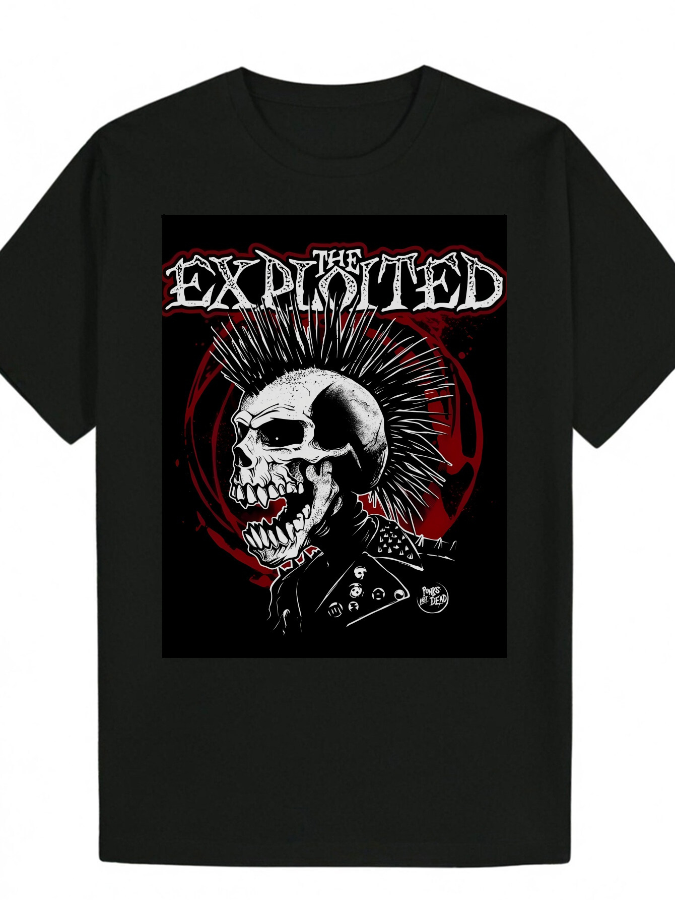 Men's Round Neck Polyester with Pattern - Bold "Existing" Print, Soft and Durable Fabric, Perfect for Casual Wear, Summer T-Shirt Wavy 