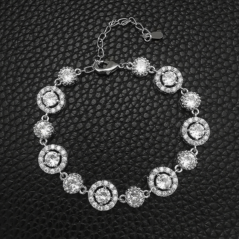 Fashion Zircon Bracelet Crystal Adjustable Women's Personality Super Fairy Evening Dress Party Accessory