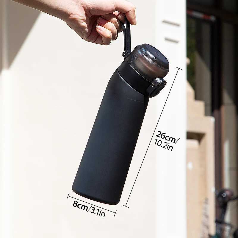 1pc Air Water Bottle With 1pc Random Bear Flavor Pods Portable Transparent Water Cup With Straw Leak Proof Outdoor Sports Cups S250804