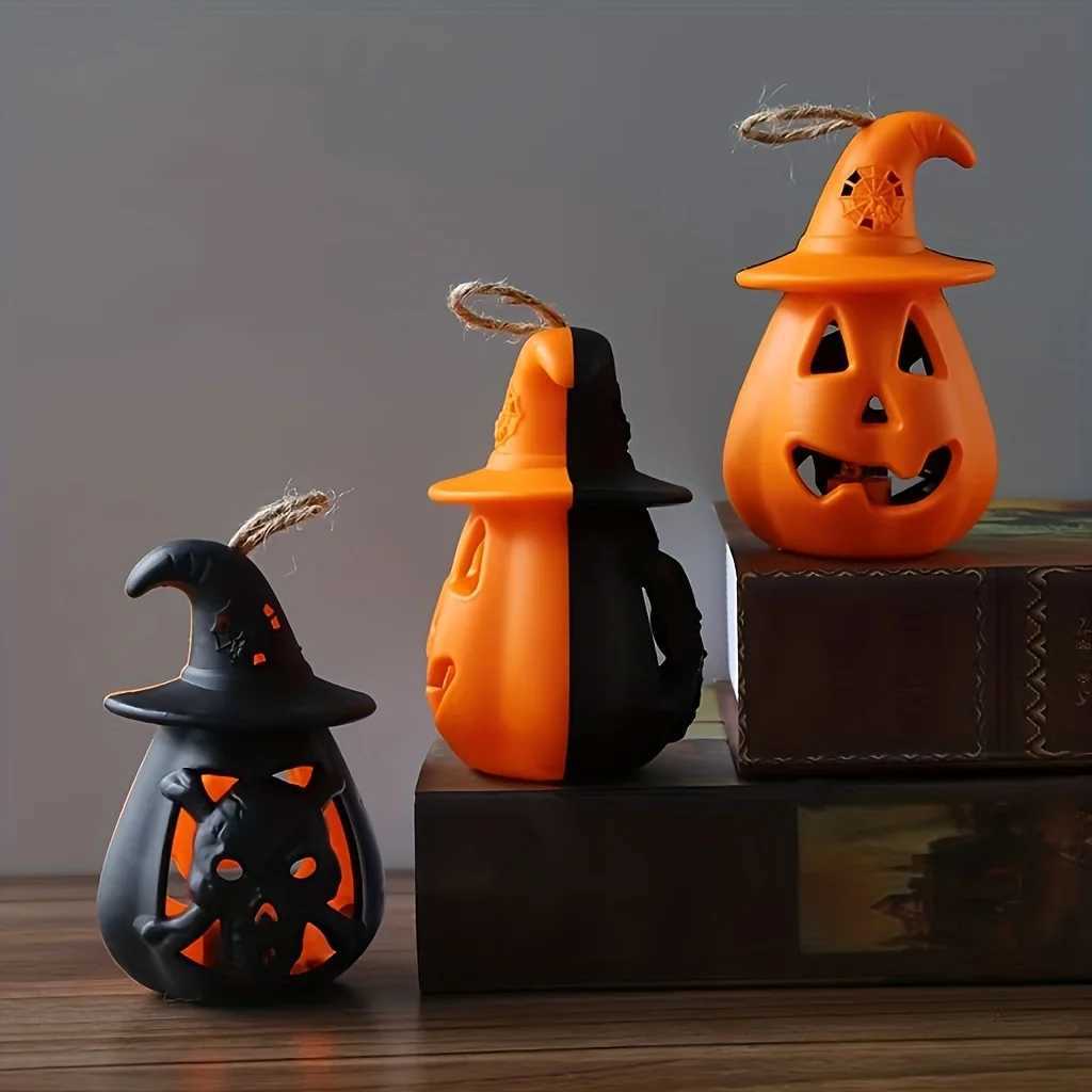 Double Side Pumpkin Skull Night Light Lamp Changing LED Nightlight Room Decor Table Desk Lamps Halloween Gifts for Kids Boys XJ250804