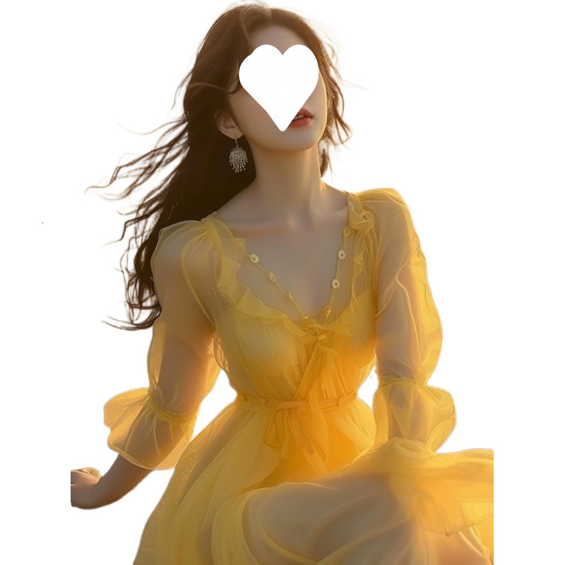 2025 Spring New fashion Summer Women's S Dress Beach Dress Beach Vacation Super Fairy French Long Dress Very Beautiful New Designer Dress