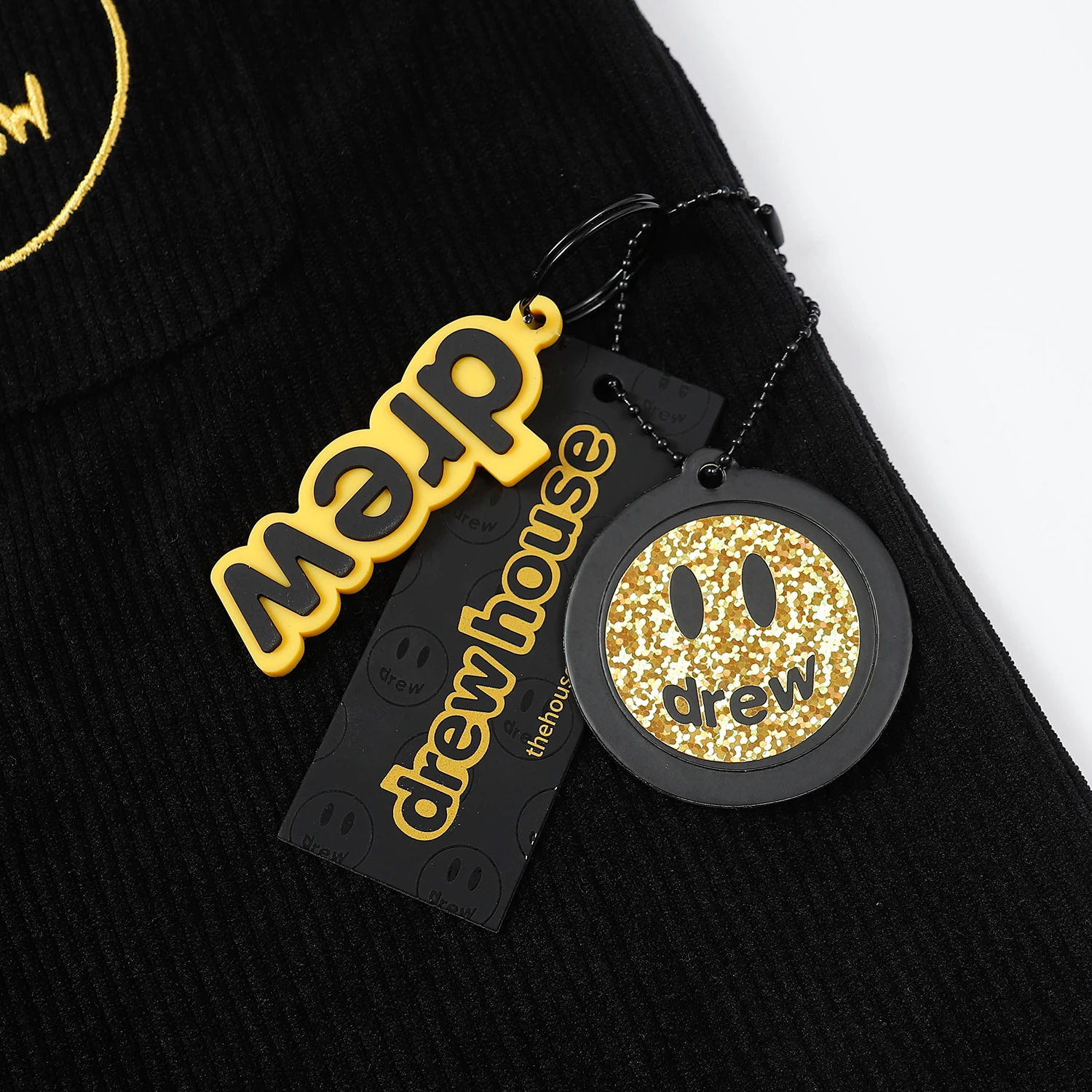 DREW HOUSE Smiling Embroidery logo Men's Clothing autumn and winter designer niche American retro loose denim jacket shirt