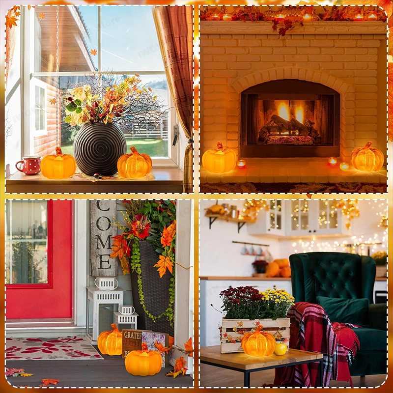 Halloween Decorations LED Pumpkin Lanterns LED Decoration Props Desktop Ornaments for Party Decoration Night Lamp Bedroom XJ250804
