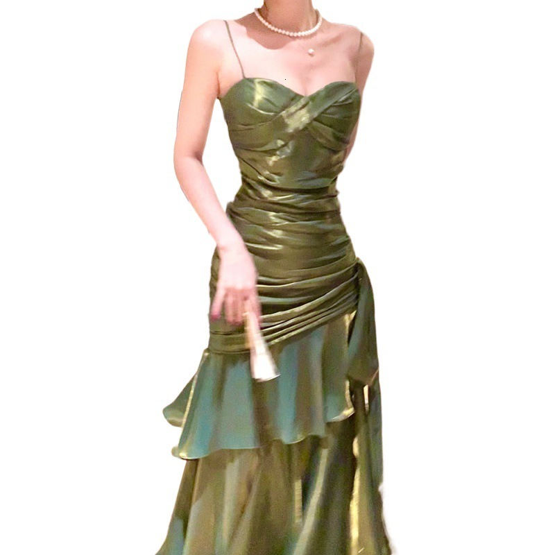 2025 trend Manor Dream Mermaid Princess Evening Dress Light Luxury Niche High end Lace Dress High end Dress New Designer Dress