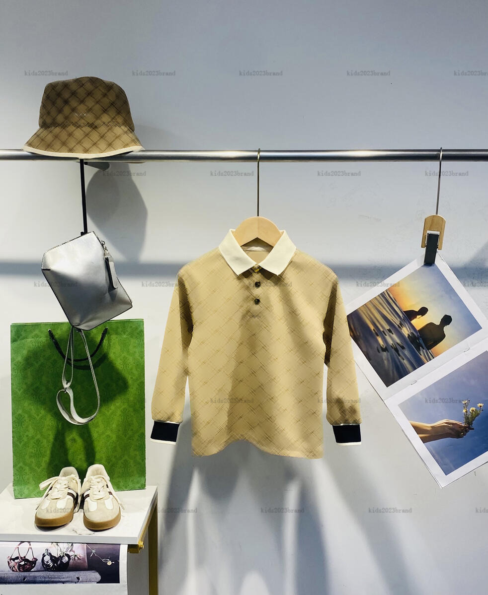 New Long sleeve POLO shirt Letter printing baby shirt kids designer clothes autumn boy girl lapel tees A000X07N057