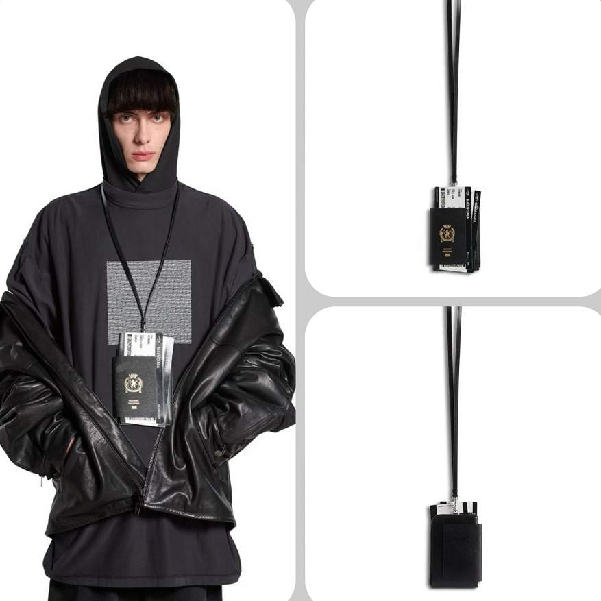 24SS Luxury B-Letter Designer Passport Holder Lanyard bags Ticket Passport Men's and Women's Zero Long Wallet Phone Bag Fashion Accessories gift