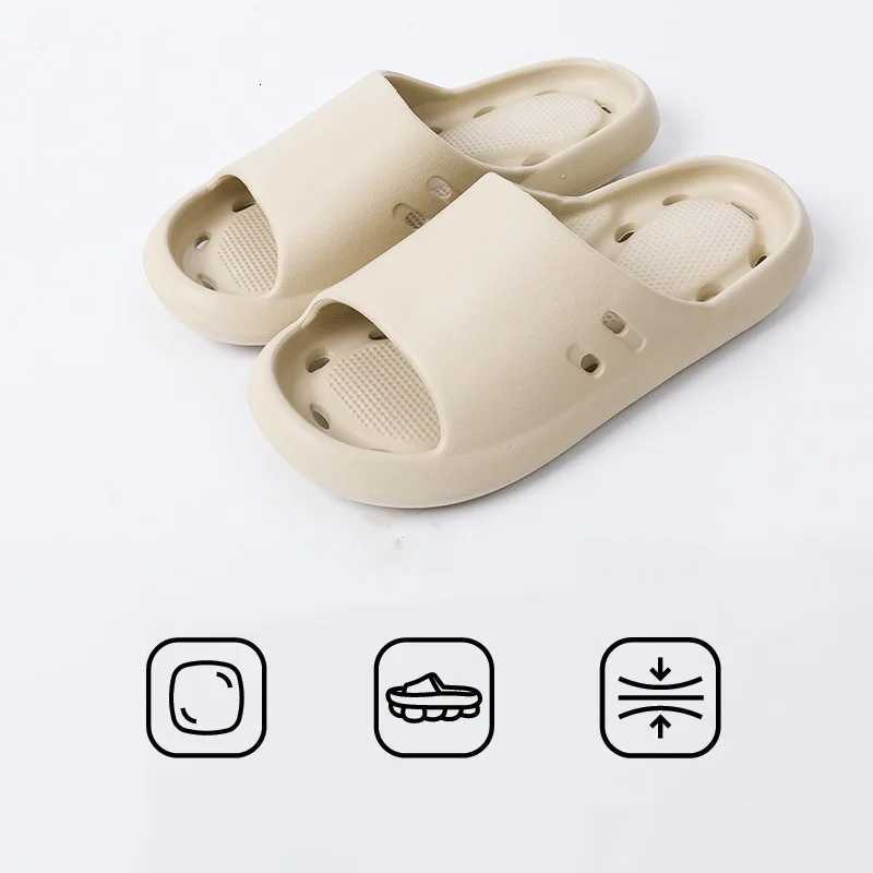 Non-slip Bath Leakage Bathroom Slippers Female Home Indoor Household EVA Slippers Female W250805