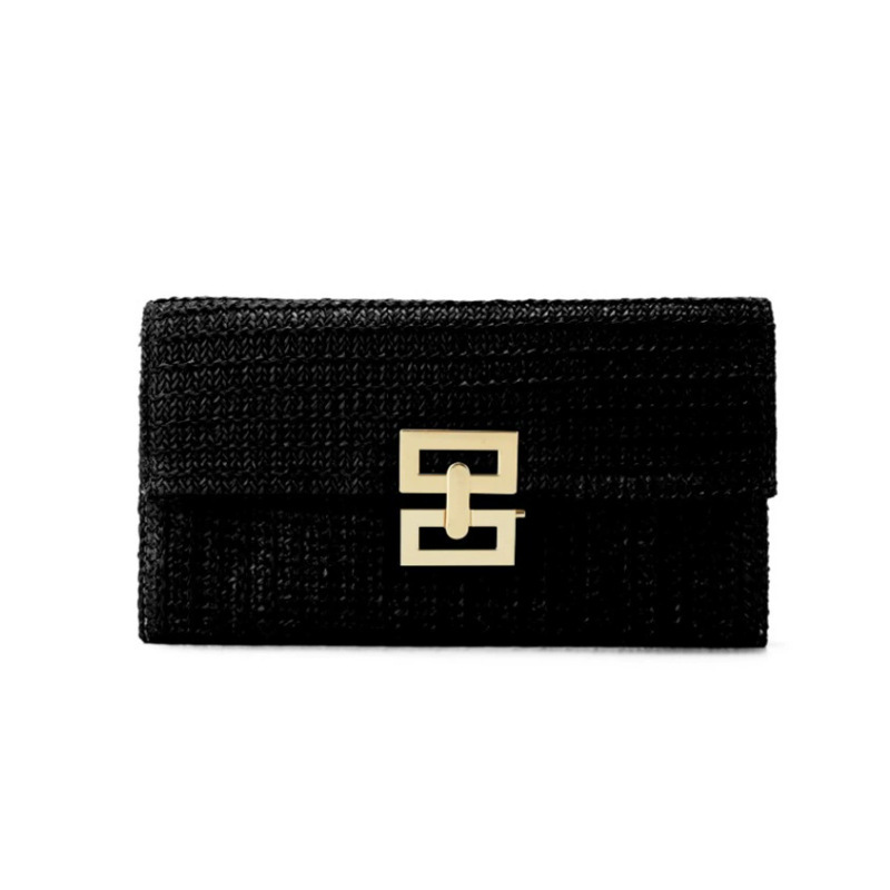 Luxury Brand Designer Bag Women's Clutch Casual Woven Bag 2025 Spring New European And American Style Straw Bag Women's Handbag Summer Vocat