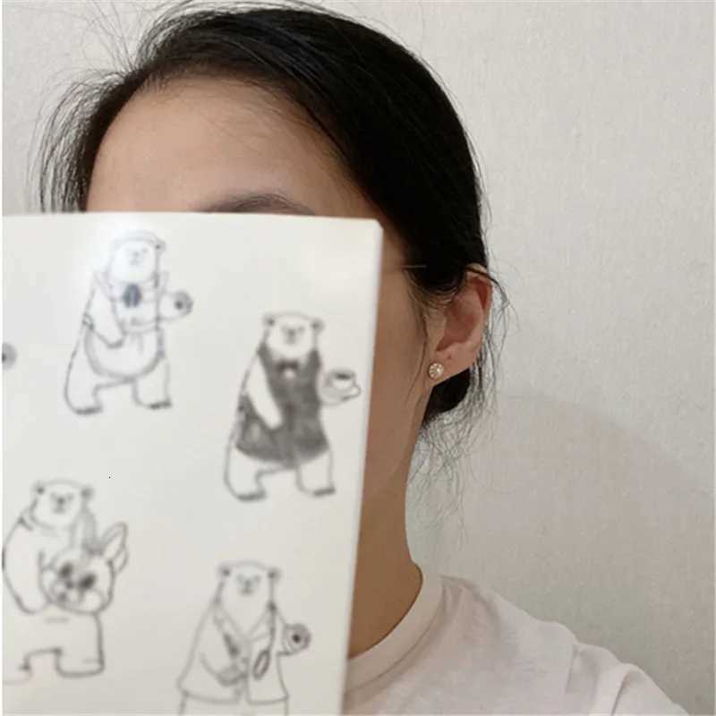 925 Sterling Silver French Simple Pearl Stud Earrings Women Light Luxury Temperament Wedding 14k Gold Plated Jewelry Gift Y250804