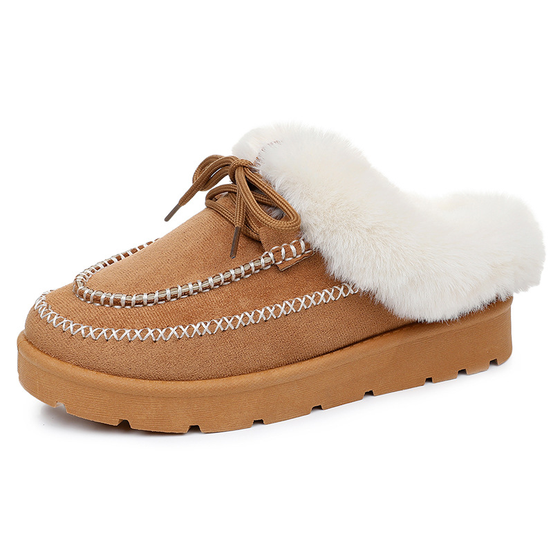Free Shipping 2025 New Design Plus Size Women's Plush Snow Boots Winter Best Sellers Warm Cozy Round Toe Platform Cotton Shoes