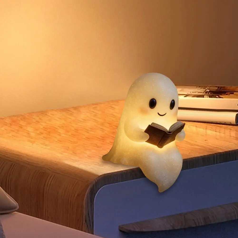 Halloween Ghost LED Night Light Ghost Table Lamp Book Light Cute Cartoon Birthday Gifts for Bedroom Bedside Sleep XJ250804