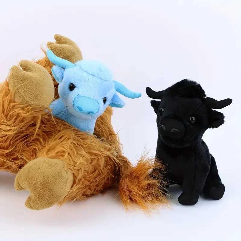 11.8in Mmy with 2 Baby Highland Cow ffed s Inside Zipper Tummy for Kid Christmas Halloween Y250805 Y260128