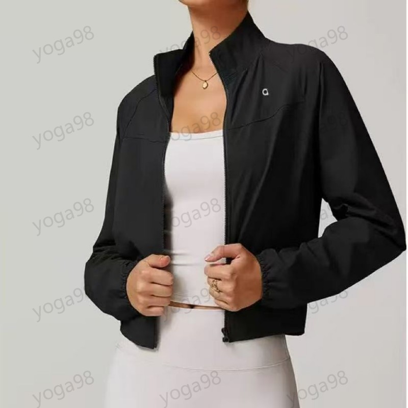 Women Yoga Jacket Sports Coat sweatshirt Windproof Yoga Clothes Quick-drying Long Sleeve Top Zipper Fitness Cardigan