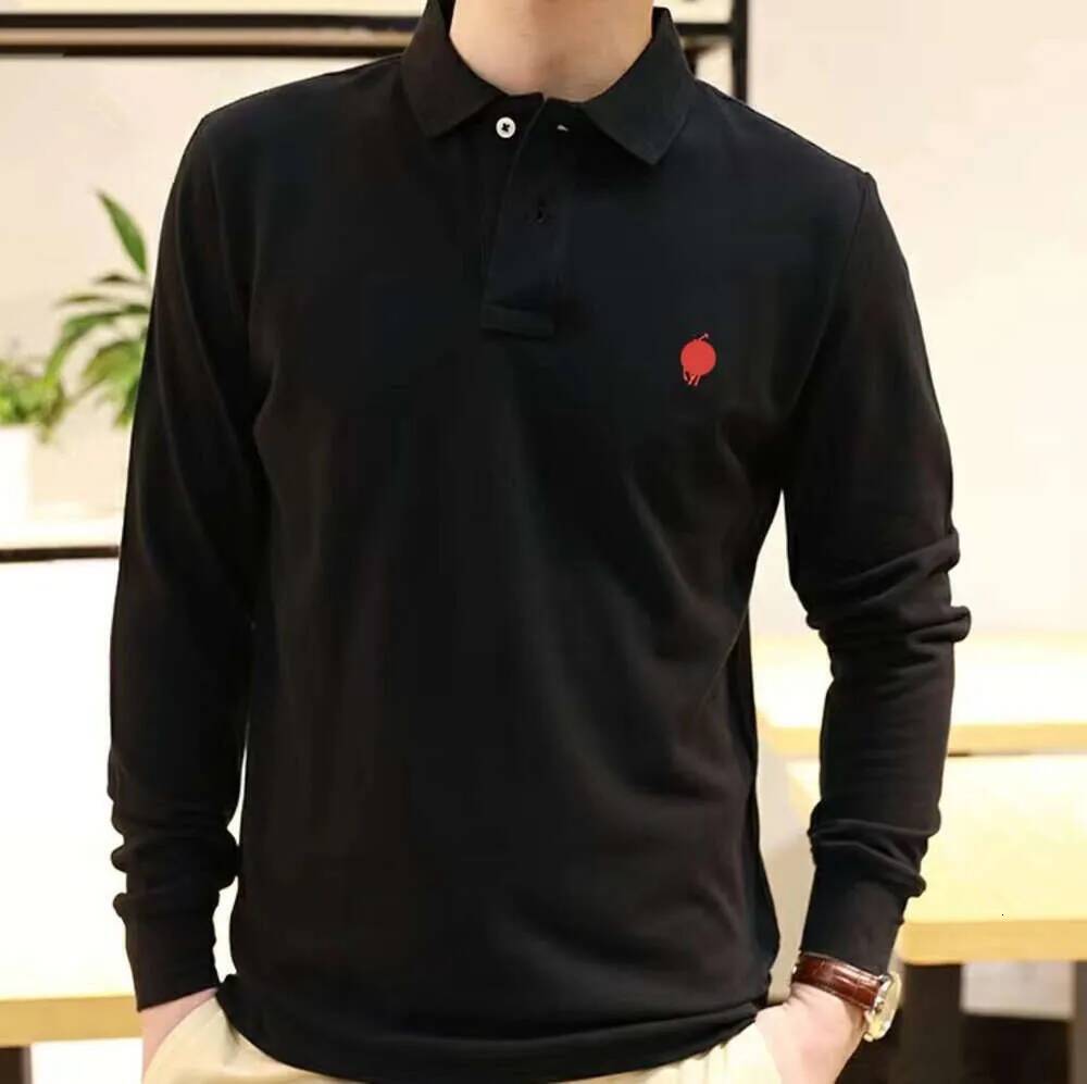 Ralf winter spring Men Designer Polo Brand long Sleeve Man Polos golfs Fallow Shirt polo shirt fashion High Street Casual Top Tees Clothing warm horse pony