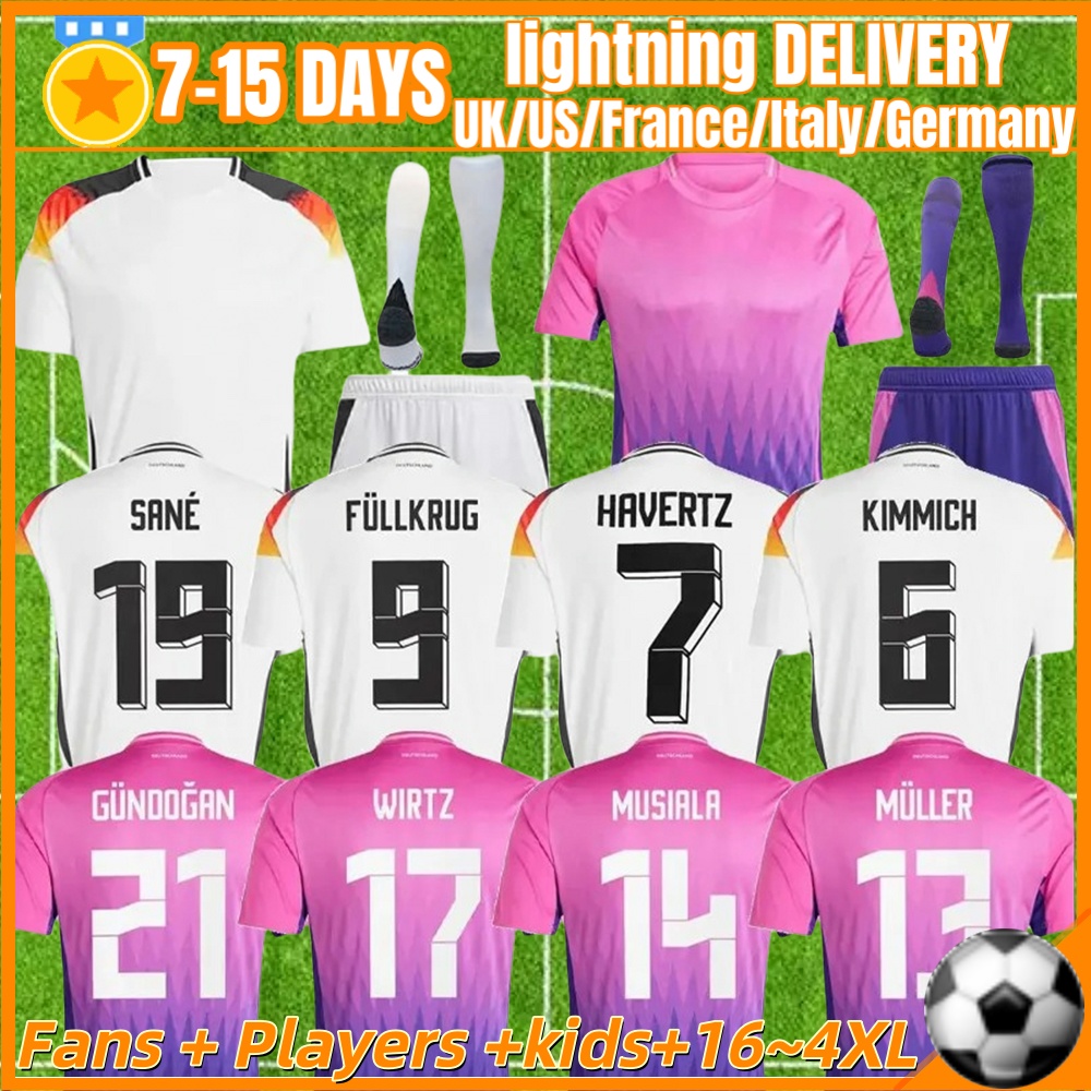 24 25 Soccer Jerseys Germany Jerseys HUMMELS GNABRY European kit KROOS WERNER REUS MULLER GOTZE Men Football Shirts Kids Kits Fans Player Home away Deutschland