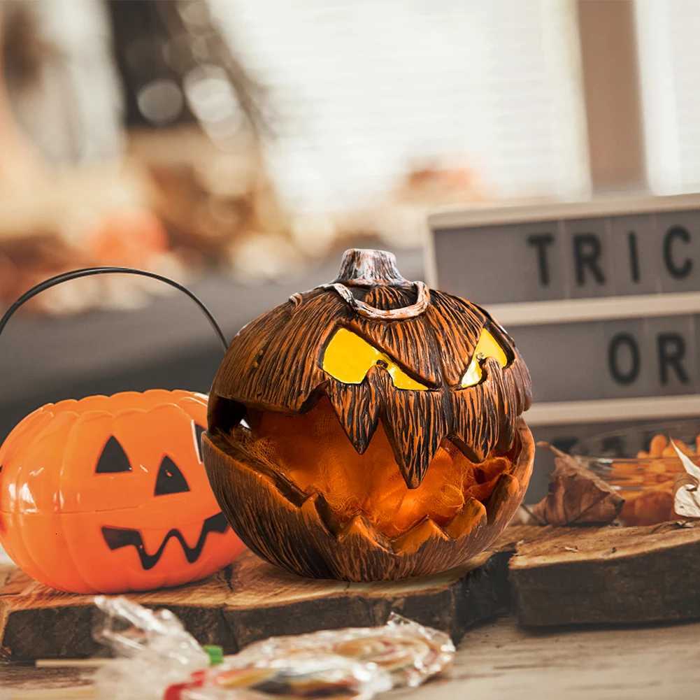 Halloween Pumpkin Decoration Realistic Pumpkin Table Decor Sound Control Battery Powered Festivals Party Favor Festivals Gadgets XJ250804