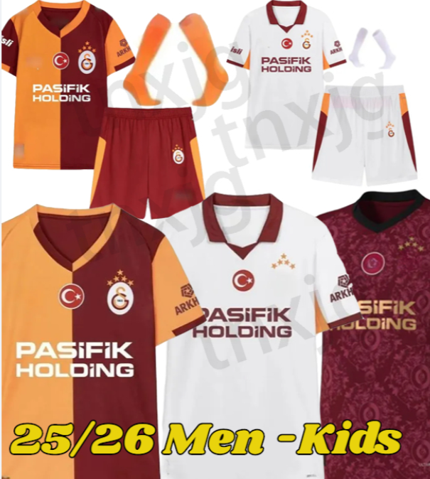 25 26 Galatasaray Soccer Jerseys Players fans ICARDI ZANIOLI BAKAMBU MERTENS ZAHA AKGUN AKTURKOGLU 100th Anniversary 2025 2026 men kids kit Football Shirt