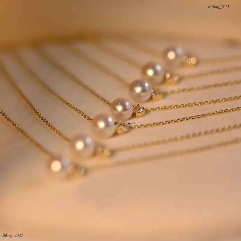 S Pearl Necklace with Small Zircon Light Niche Collarbone Chain Jewelry