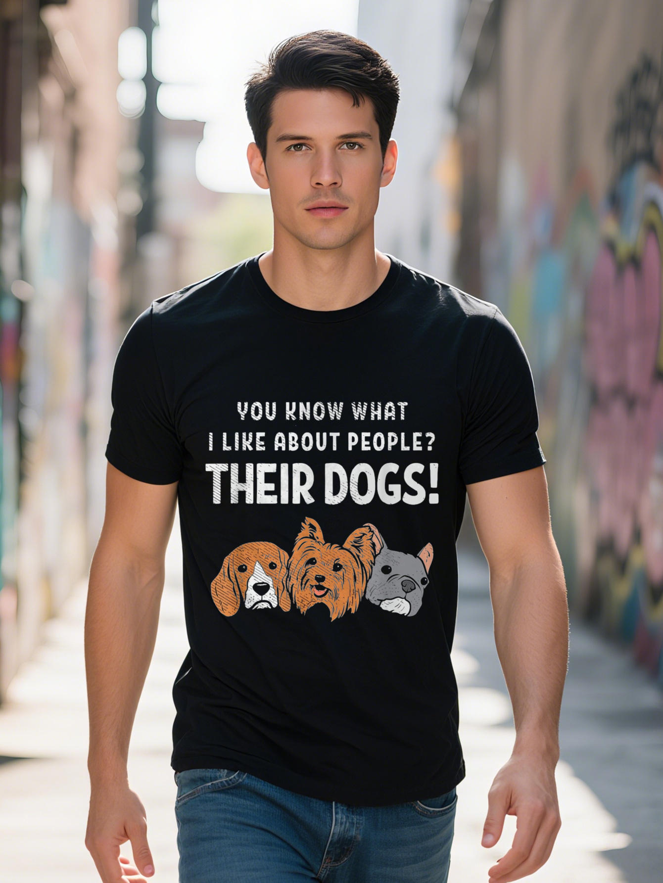 Funny Dog Puppy Lover Sarcastic Humor Saying T-Shirt-220G 0dd50