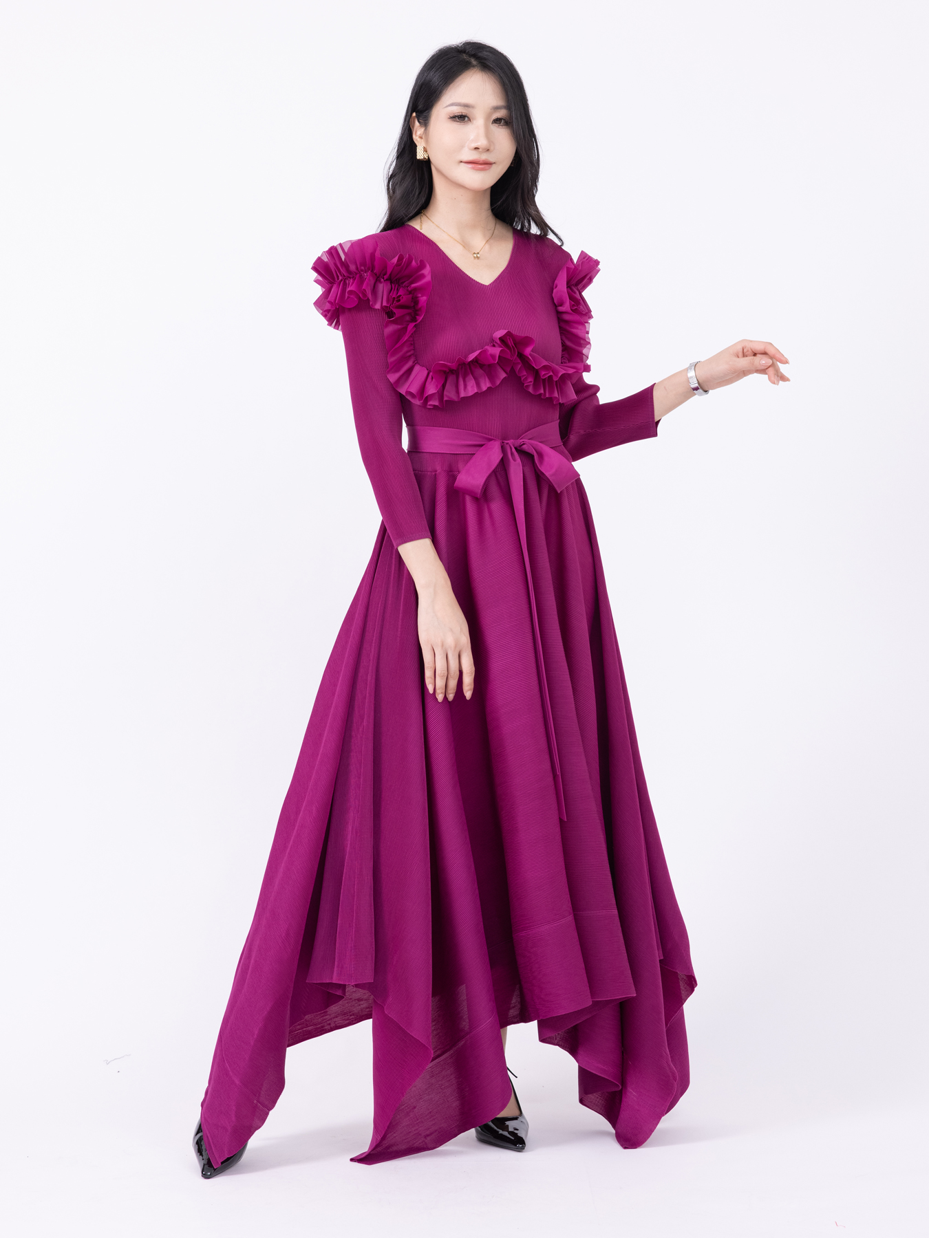 Women's Dresses Basic Twin Tone Fabric Casual Dresses for Everyday Style ZR007