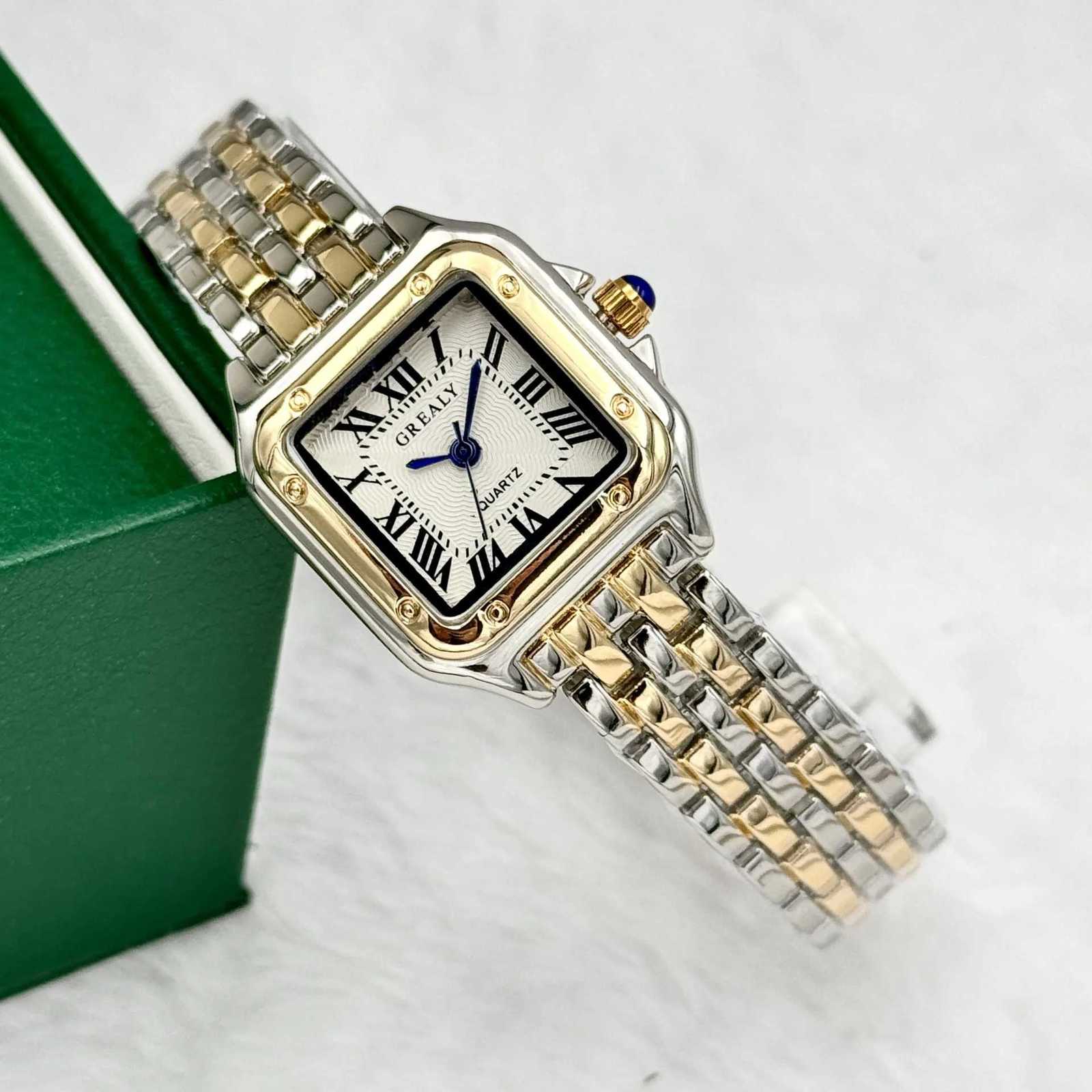 Luxury Womens Watches Classic Brand Square Ladies Quartz Wristwatches Alloy Strap Business Female Clock Bracelet Watch XJ250805