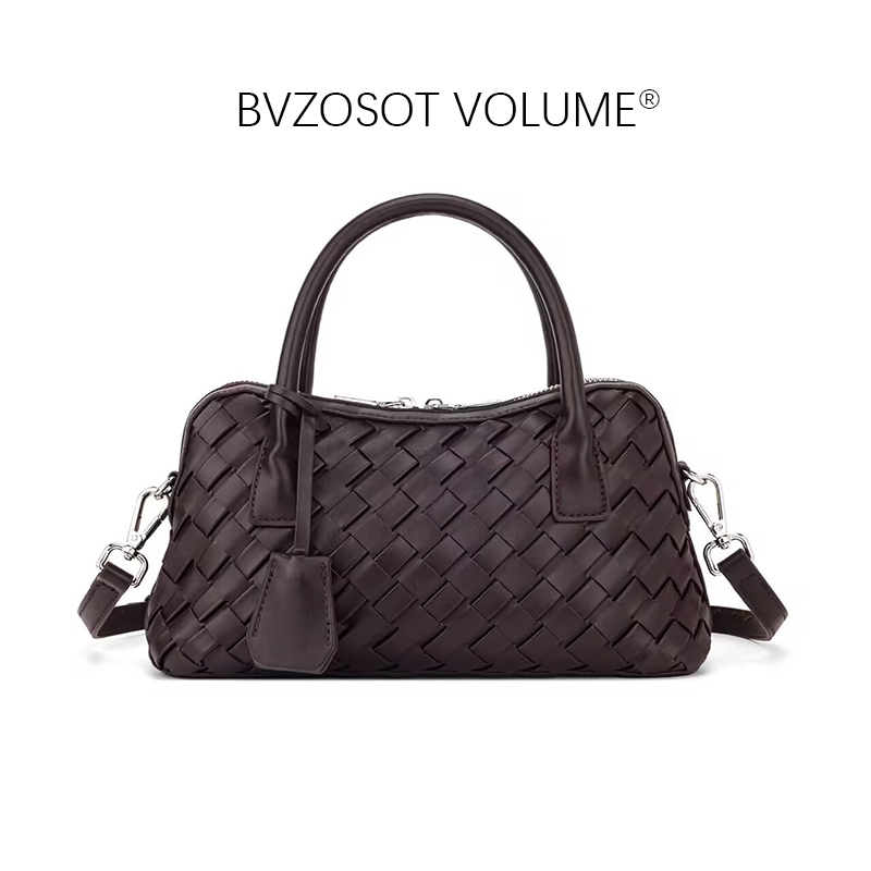 BVZOSOT VOLUME new Ladies' stylish versatile commuting shoulder and crossbody bowling bag with a sense of hand - knitted