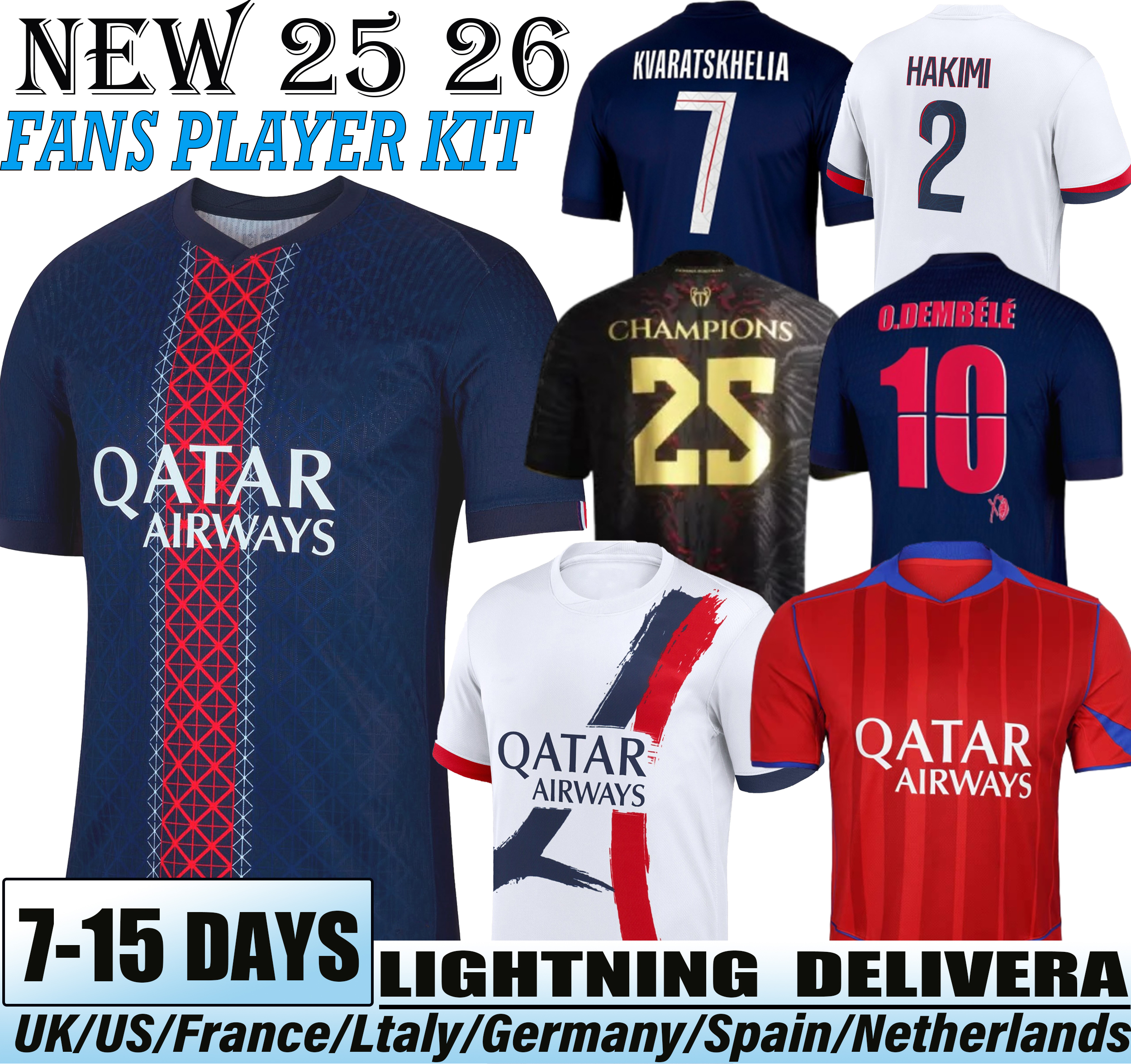 25 26 es Ousmane Dembele Khvicha Kvaratskhelia Football Shirt GonCalo Ramos Gianluigi Donnarumma kit Soccer Jerseys kids jersey