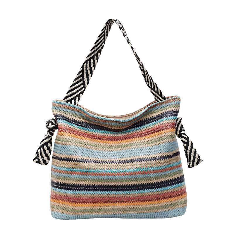 Free Shipping Designer Luxury Large Capacity Woven Bag New Style Straw Shoulder Bag Beach Vacation Stylish Underarm Bag Bucket Bag Casual Shopping Han