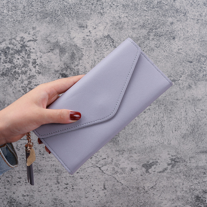 2025 bestselling womens long wallet minimalist stylish clutch largecapacity soft leather card holder with multiple card slots tassel
