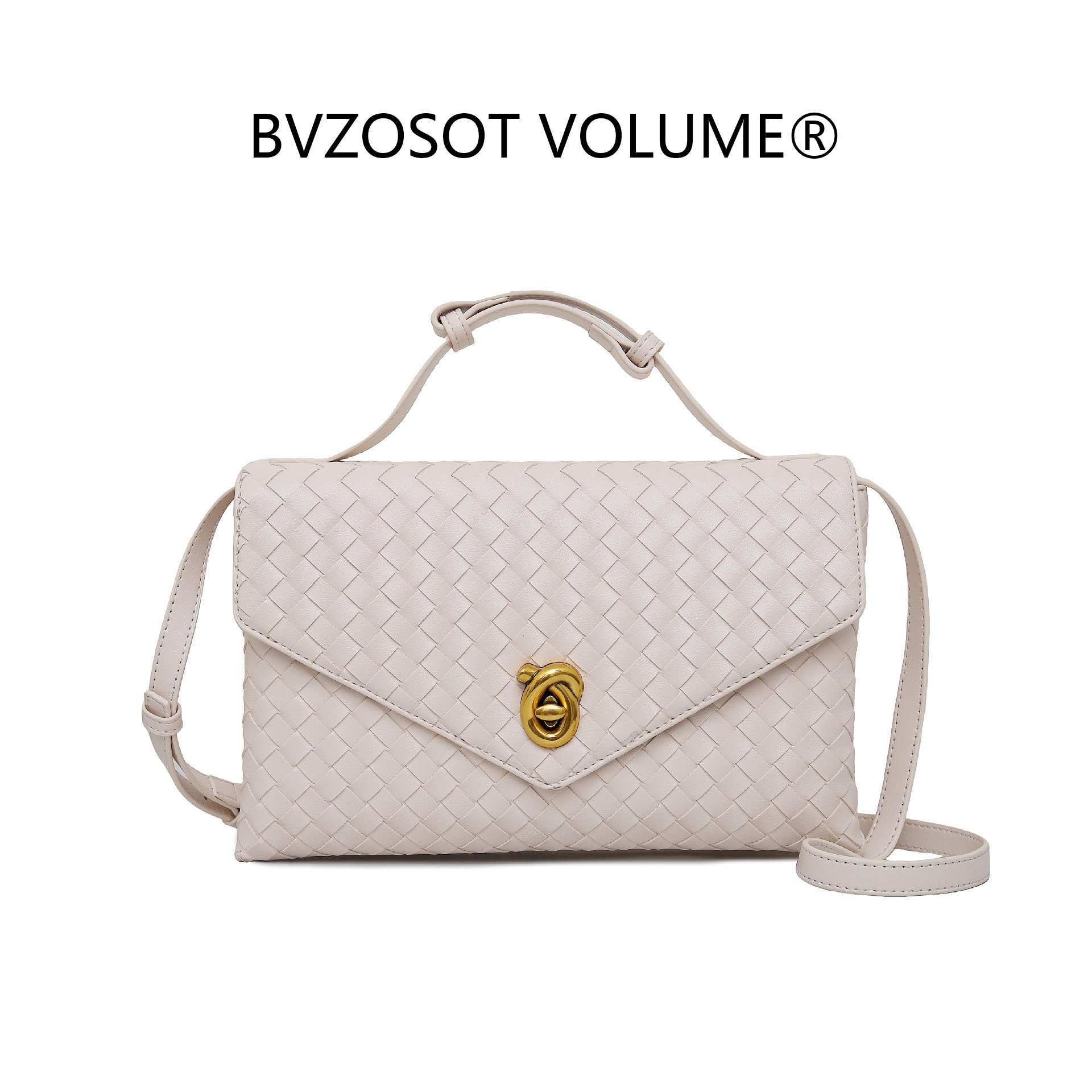 2025 New Handmade Woven Women's Bag With Stylish Lock Large Capacity For Hand Carrying And Cross - Body