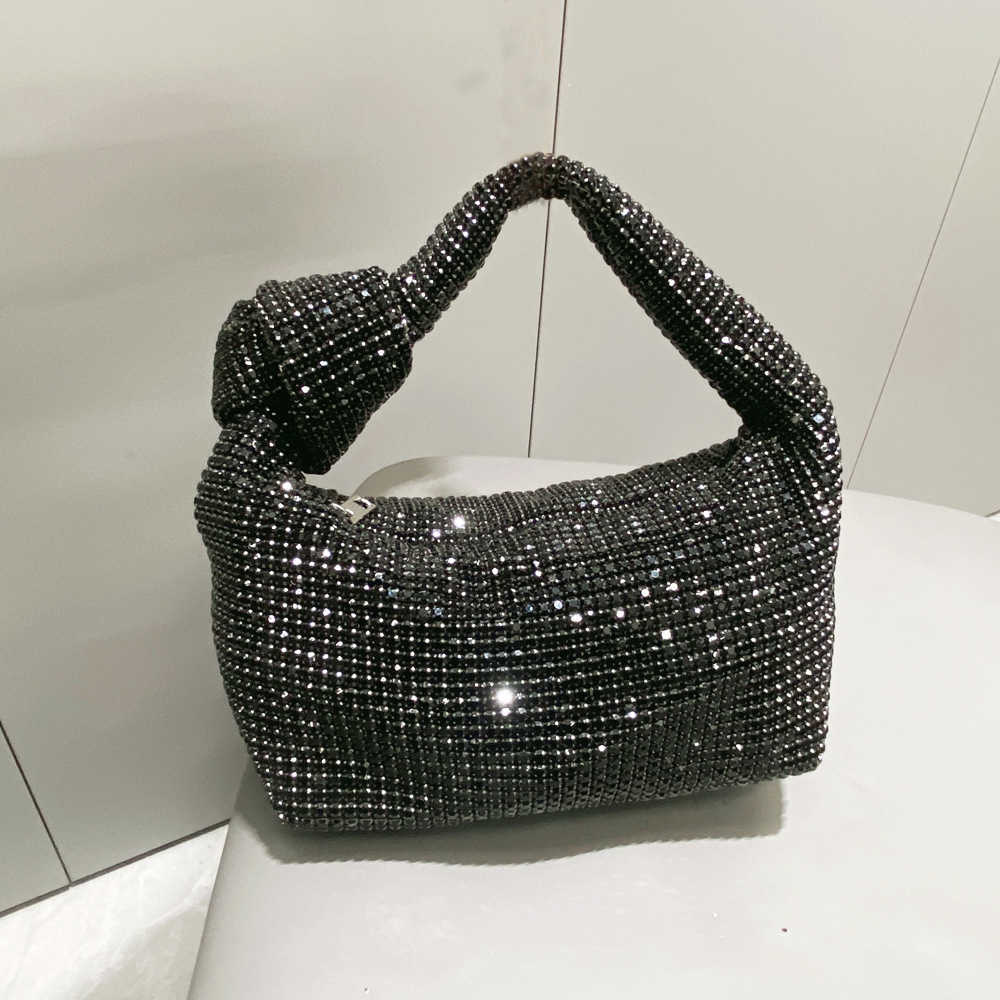 Crossbody bag designer bags 2025 Women's Bag Water Diamond Dinner Bag Big Diamond Knot Handle Bag Fashion Full Diamond Underarm Bag Women's 