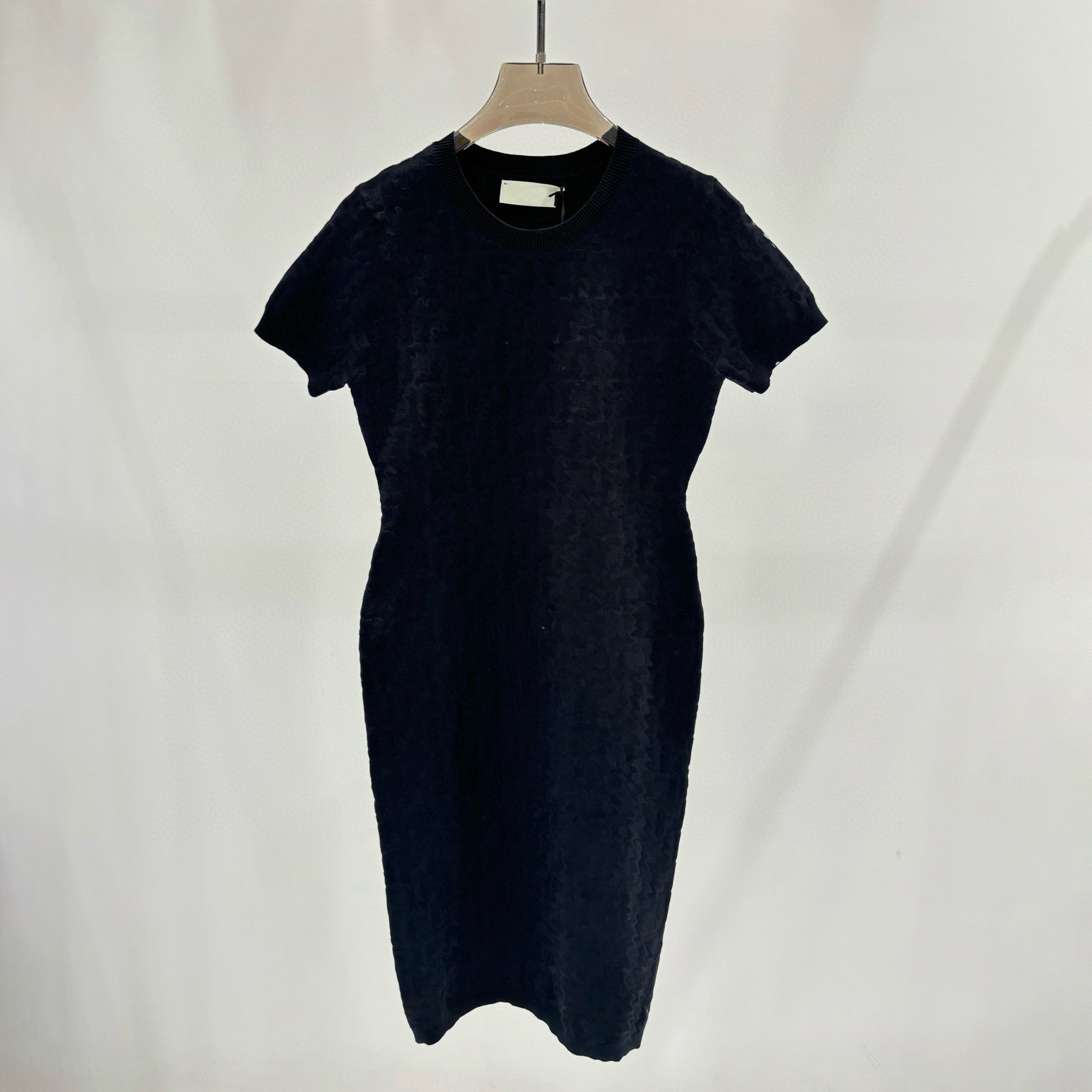 Designer Women's Short sleeved Knitted Dress with Classic Pattern Embroidered Print Round Neck Spring and Autumn Fashion Women's Wear