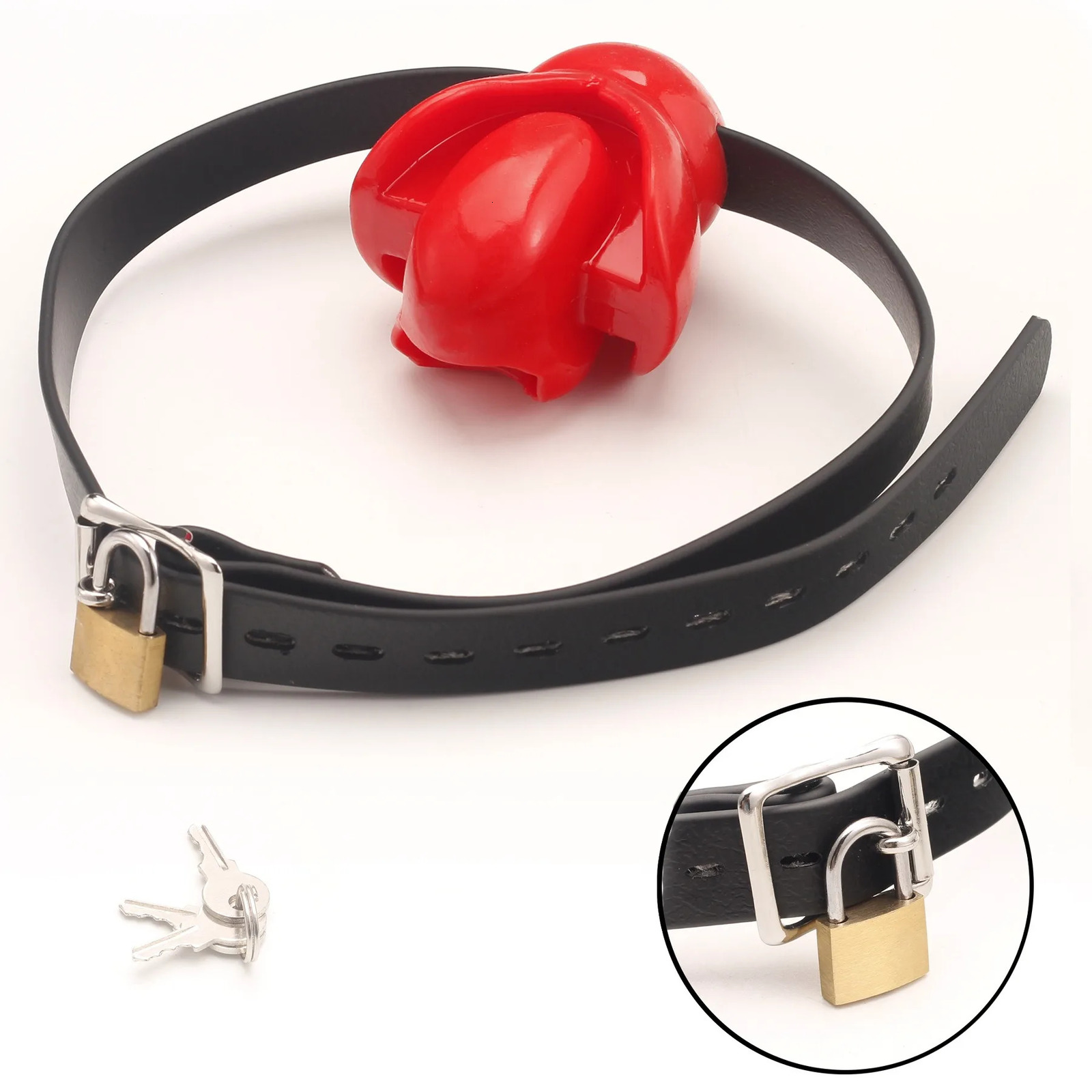 Bdsm Drool ball fun fixed tongue gag mouth plug can be hidden with a mask 250805