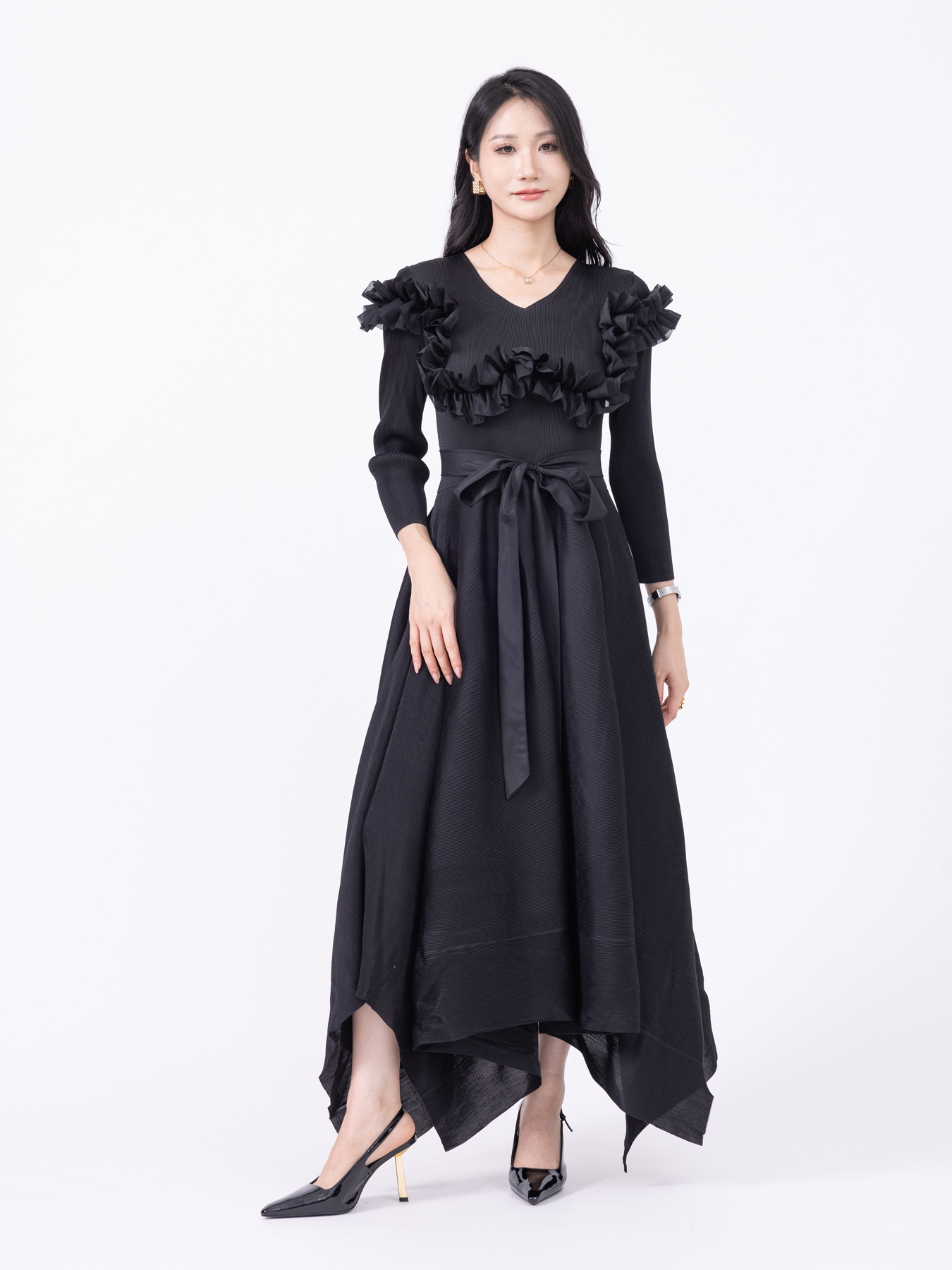 Women's Dresses Basic Twin Tone Fabric Casual Dresses for Everyday Style ZR007